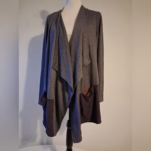 Logo Lounge Lagenlook Gray and Brown Women's Sweater Size 1X